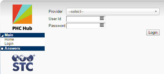 Example non-SSO login page