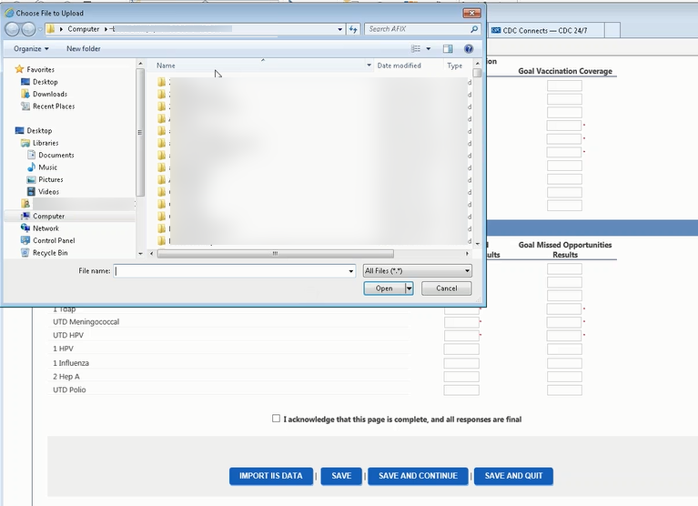 Choose File to Upload prompt