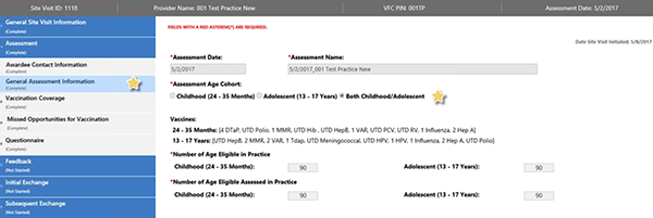 AFIX Site Visit Tool's Assessment Results tab
