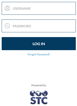 Example login page for single-sign on (SSO)