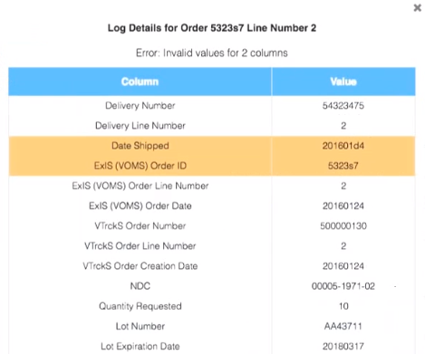 Example Error Log