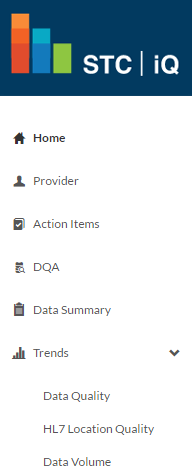 Example menu for a Provider user