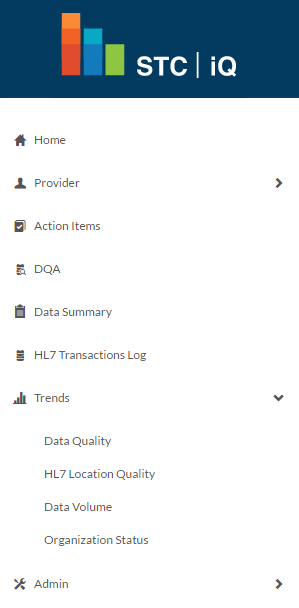 Example iQ menu for State users