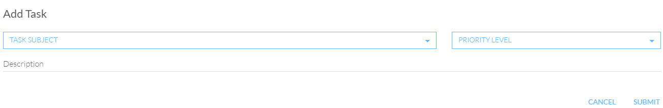 Add Task pop-up window